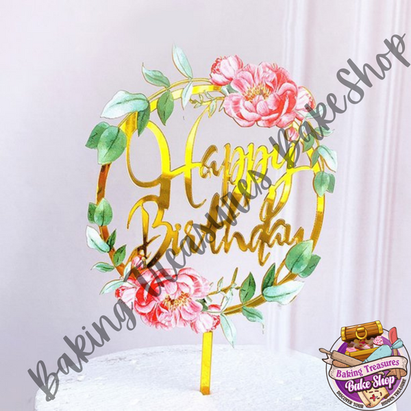 Flower Birthday Cake Topper #3*