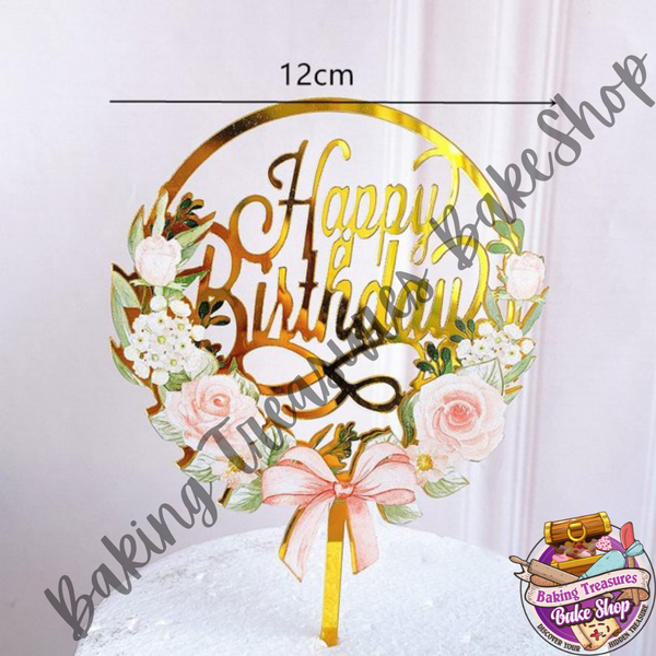 Flower Birthday Cake Topper #5*