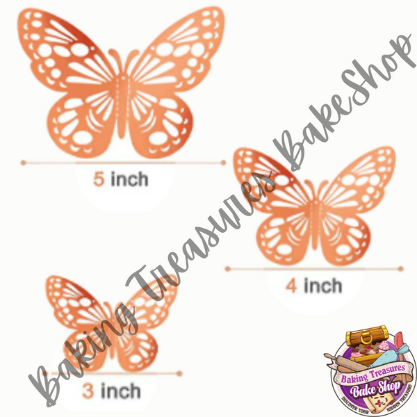 Rose Gold Removable Butterfly Sticker #1
