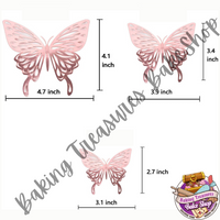 Rose Gold Removable Butterfly Sticker #2