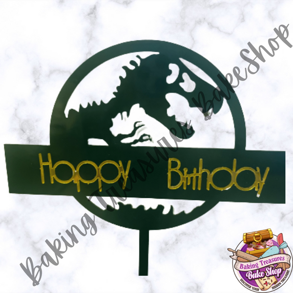 Jurassic World Cake Topper Green