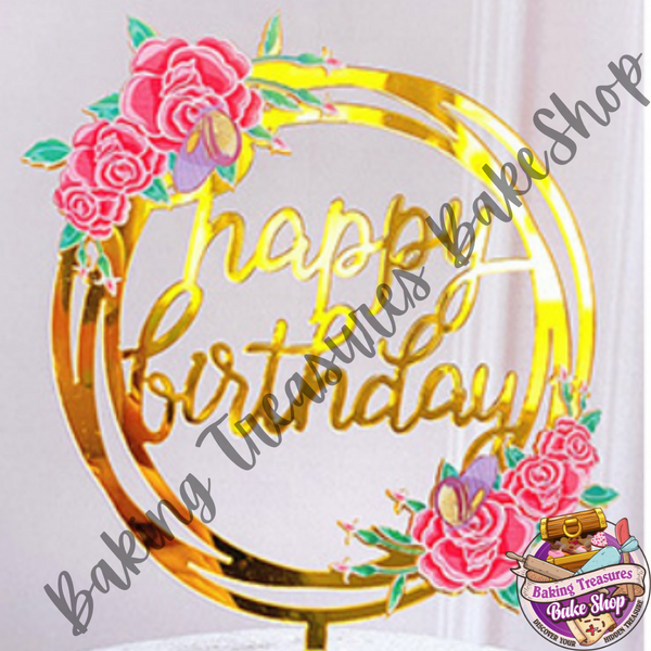 Flower Birthday Cake Topper #8*