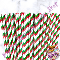 Christmas Candy Cane Paper Straws*