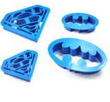 DC comics Batman and Superman cookie cutters you can also use them with fondant and gum paste These are so fun to use
